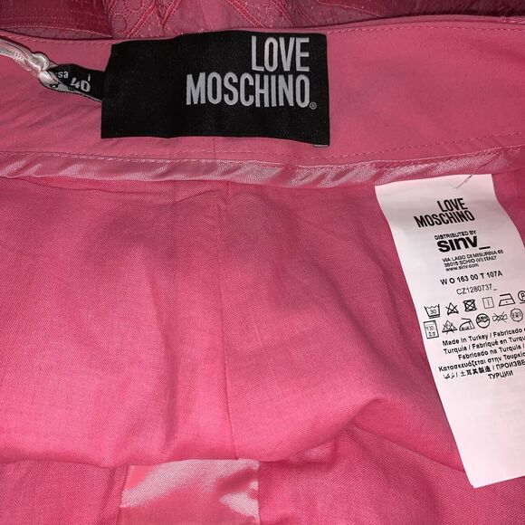 Love Moschino Fringe Short Women's Pink 40 NWT - Picture 11 of 13